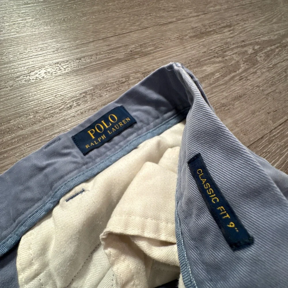 Polo Ralph Lauren Shorts Mens 42 Blue Cotton Embroidered Pony AOP 9.5